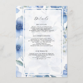 Wildblume Blumen Eleganter Sommer Blau Details Begleitkarte