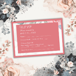 Wildblume Blumen Rose Hochzeit RSVP Karte