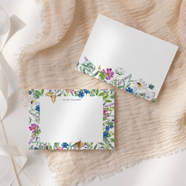 Wildblume-Blumenbehandlungskarte Mitteilungskarte (Von Creator hochgeladen)