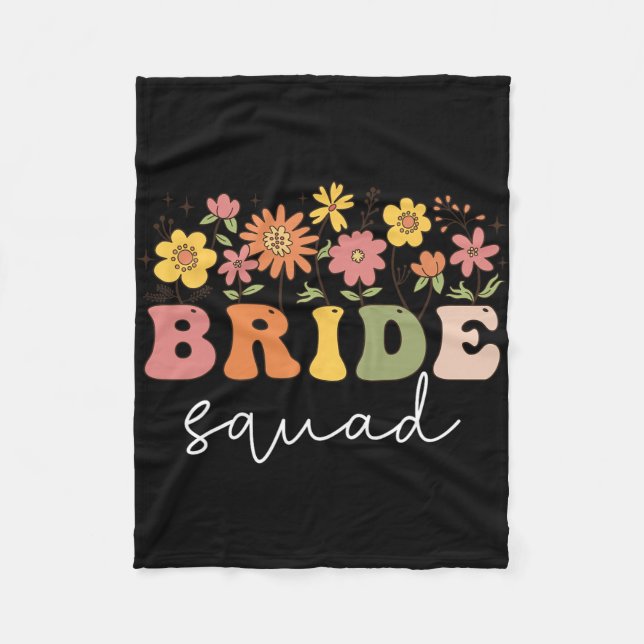 Wildblume Blumenbride Wedding Bachelorette Fleecedecke (Vorderseite)