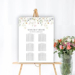 Wildblume Blumengarten Hochzeit 6 Tische Poster