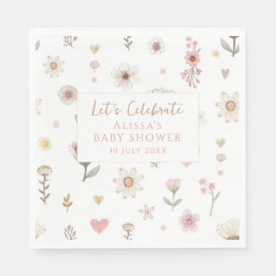 Wildblume Blumenkaffee Serviette