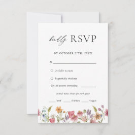 Wildblume Blumenmenü UAWG RSVP Karte