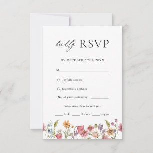Wildblume Blumenmenü UAWG RSVP Karte