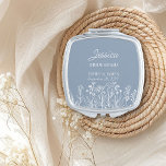 Wildblume Blumenmuster-Kontur jeder Farbüberlageru Taschenspiegel<br><div class="desc">Wildblume danke Ihnen Geschenk für alle in Ihrem Brautparty. Einfach für Ihre Brautmädchen, Ihre Trauzeugin, Brautmutter, Bräutigam usw. zu personalisieren und Sie können auch den Namen der Braut und Bräutigam und deren Hochzeitstag hinzufügen. Einfaches und elegantes boho blumengeschmücktes Design mit gezeichnet Wildblumen. Sie können auch die Farben im Designwerkzeug bearbeiten,...</div>