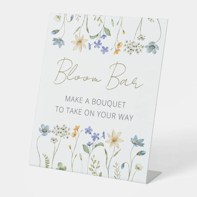 Wildblume Blumenneutrale Bar Sockelschild (Vorderseite)
