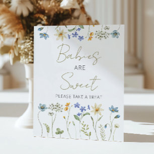 Wildblume Blumenneutrale Säuglinge sind süß Poster