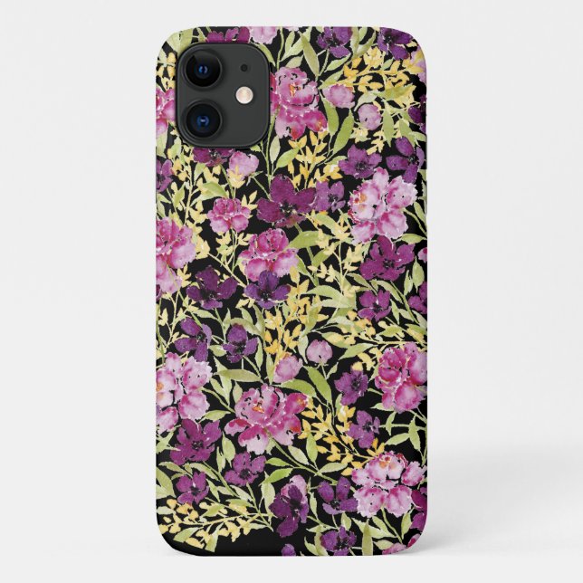 Wildblume Blumenpeony lila Mohn iPhone Gehäuse Case-Mate iPhone Hülle (Rückseite)