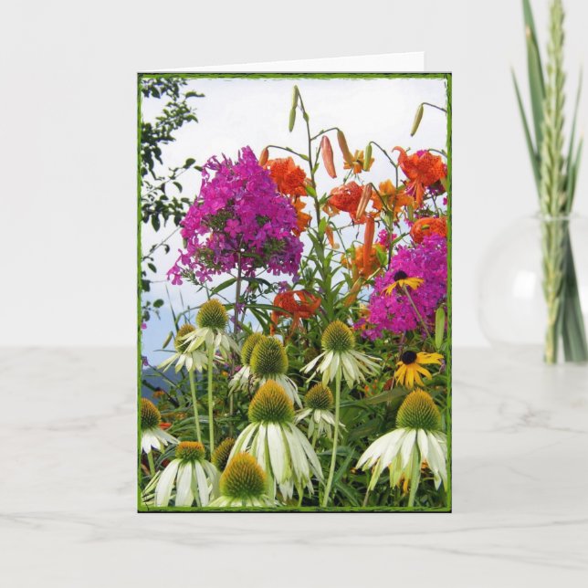 Wildblume-Blumenstrauß Karte (Vorderseite)