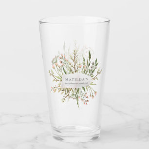 Wildblume Blumenstrauß rustikales Bauernhaus Pink  Glas