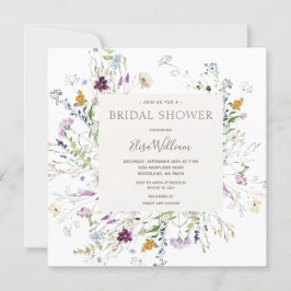 Wildblume Blumenwasser Brautparty Einladung