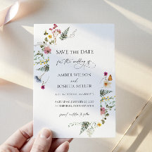 Wildblume BlumenWedding Speichern Sie das Datum
