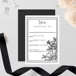 Wildblume-Blumenzargen RSVP Karte