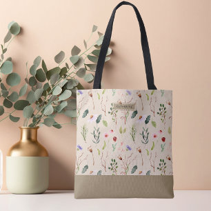 Wildblume Bohemisch Elegance Beige Niedliche Traum Tasche