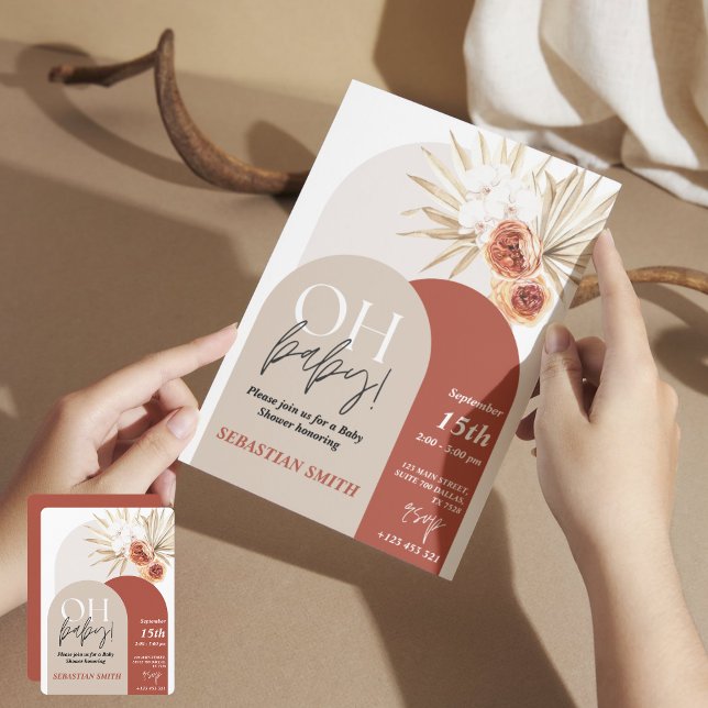 Wildblume Boho Baby Shower Invite - Gender Neutra Einladung (Wildflower Boho Baby Shower Invite - Gender Neutral Floral)