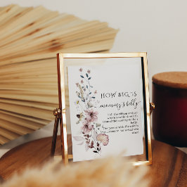 Wildblume boho Baby Shower Mommy's Bly Game Poster