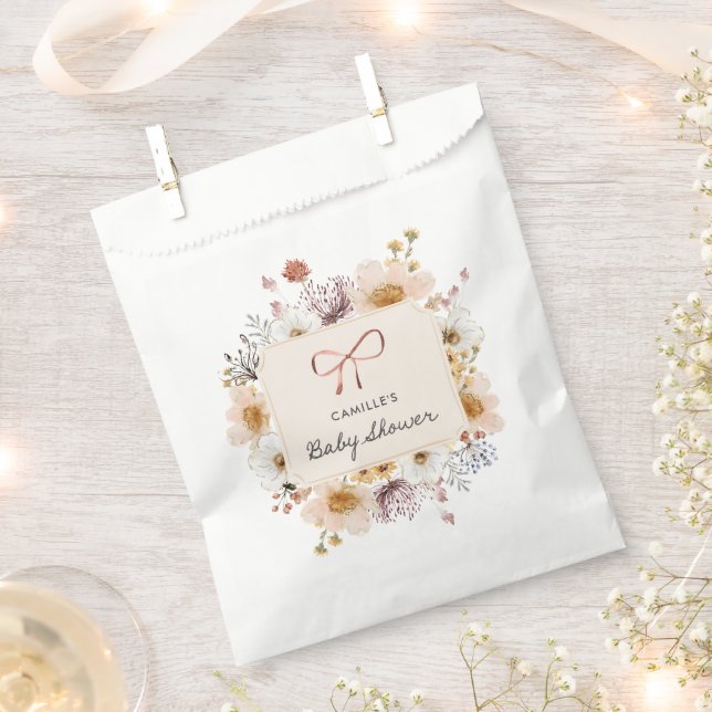 Wildblume Boho Babydusche Geschenktütchen (Ausgeschnitten)