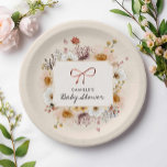 Wildblume Boho Babydusche Pappteller<br><div class="desc">Die rustikalen Baby-Duschpapier-Teller sind mit einem skurrilen böhmischen Flair gestaltet. Die neutrale Farbpalette und das Design der Wildblume sorgen für eine warme und einladende Atmosphäre für den besondere Anlass. Passende Artikel in unserem Shop Cava Party Design.</div>