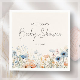 Wildblume Boho Babydusche Serviette