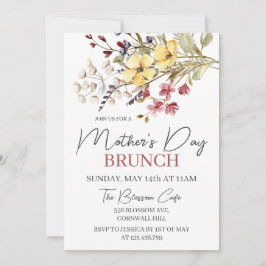 Wildblume Boho Blumenmüttertagsbrunch Einladung