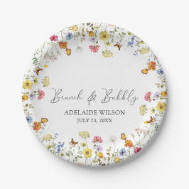 Wildblume Boho Botanische Brunch & Brausekammer Du Pappteller