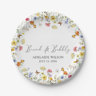 Wildblume Boho Botanische Brunch & Brausekammer Du Pappteller