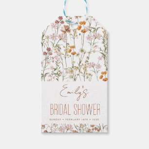 Wildblume Boho Brautparty Wasserfarbe im Blut Geschenkanhänger