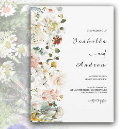 Wildblume Boho Einladung zur Hochzeit