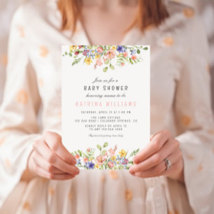 Wildblume Boho Field Gender Neutral Baby Shower Einladung