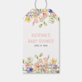 Wildblume Boho Field Gender Neutral Baby Shower Geschenkanhänger