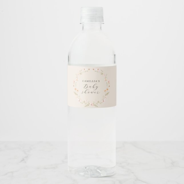 Wildblume Boho Floral Baby Dusche (Vorderseite)