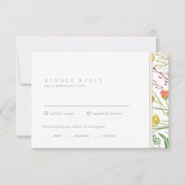 Wildblume Boho Floral Wedding RSVP Karte