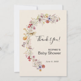 Wildblume Boho Garden Baby in Bloom Dankeskarte