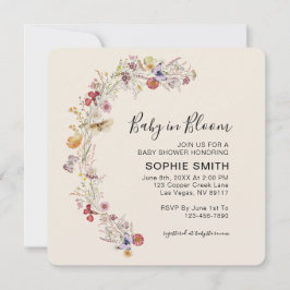Wildblume Boho Garden Baby in Bloom Einladung