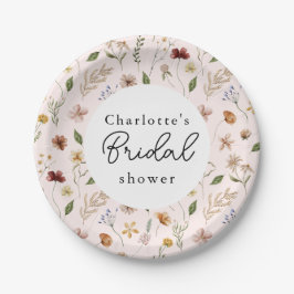 Wildblume Boho Garden Brautparty Pappteller