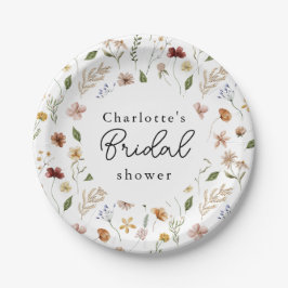 Wildblume Boho Garden Brautparty Pappteller