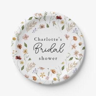 Wildblume Boho Garden Brautparty Pappteller