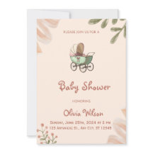 Wildblume Boho Kinderdusche Einladung