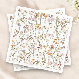 Wildblume Boho Kinderdusche im Blumengarten Serviette