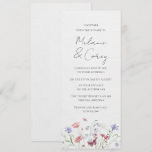 Wildblume Boho Outdoor Digital Wedding Einladung