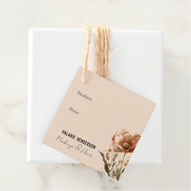 Wildblume Boho Preis Tag Vielen Dank Geschenkanhänger (Beispiel)