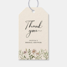 Wildblume Boho Vielen Dank Brautparty Geschenktafe Geschenkanhänger