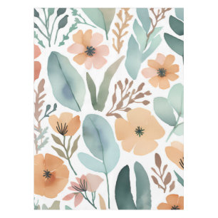 Wildblume Boho Wasserfarben Pastel Blumendekor Tischdecke