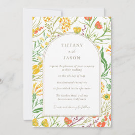 Wildblume Boho Wedding Einladung