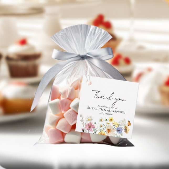 Wildblume Boho Wedding vielen Dank Geschenkanhänger (Von Creator hochgeladen)