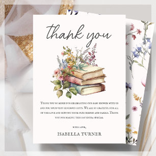 Wildblume Book Thema Kinderdusche Dankeskarte