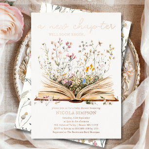 Wildblume   Book Theme Baby Shower Einladung