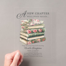 Wildblume | Book Theme Baby Shower Einladung
