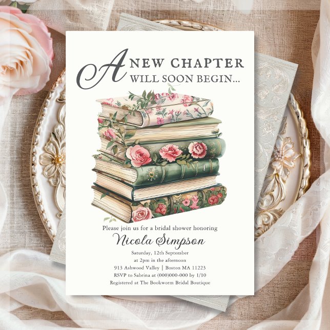 Wildblume | Book Theme Bridal Shower Einladung (Von Creator hochgeladen)