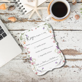 Wildblume Border Wedding RSVP Card